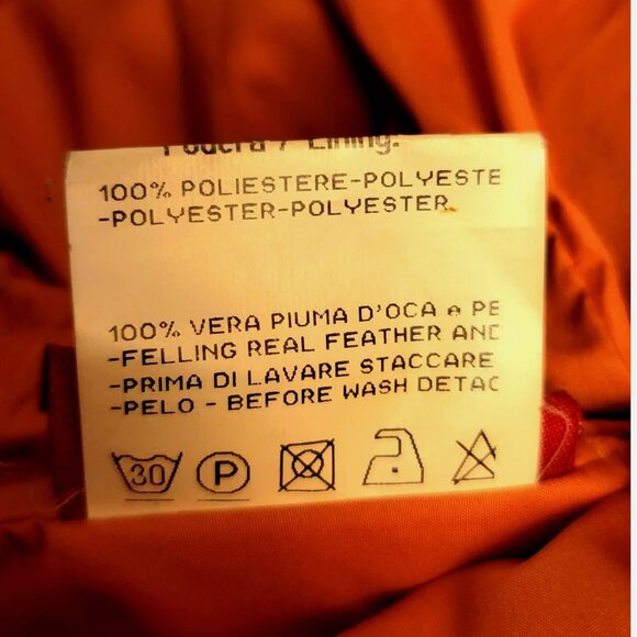 AUTHIER Italy Down Parka Puffer Ski Jacket Fur Trim Gray Green Women US 6 Small - Picture 12 of 12